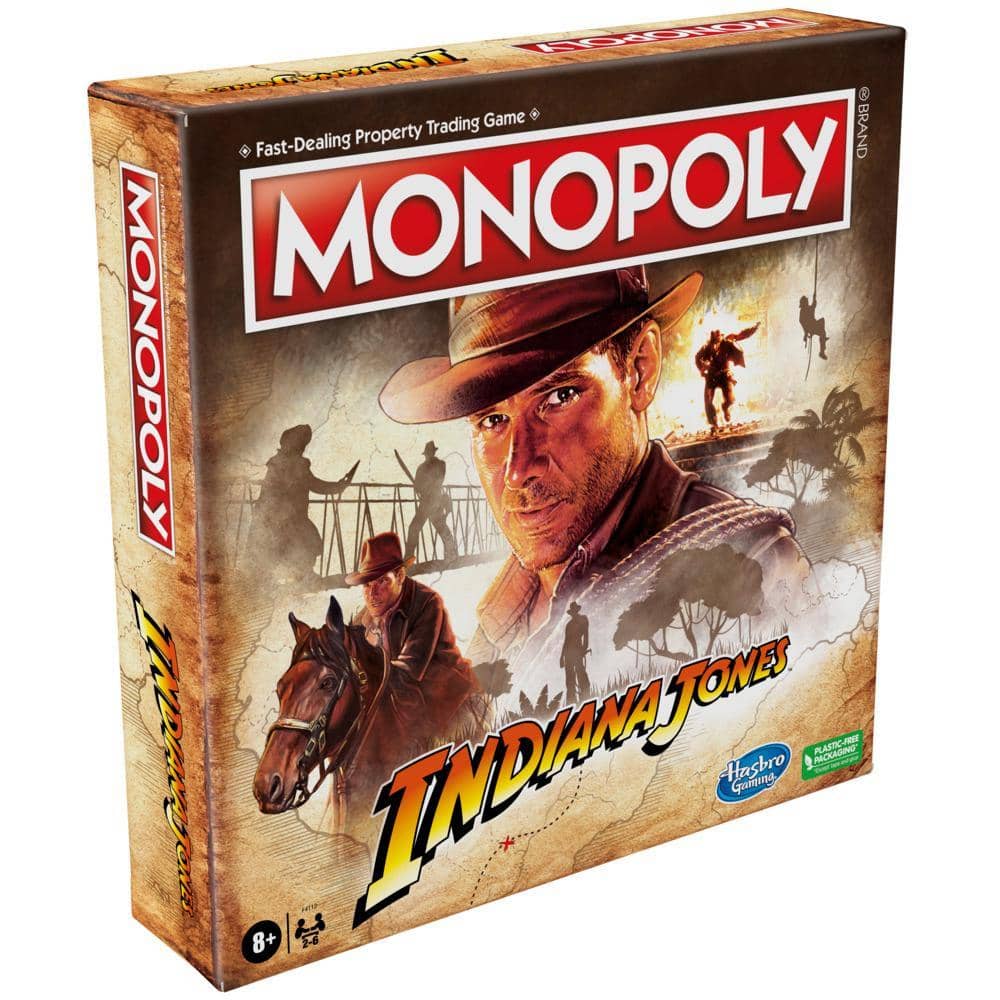 Monopoly -  Indiana Jones Board Game For 2-6 Players Hasbro
