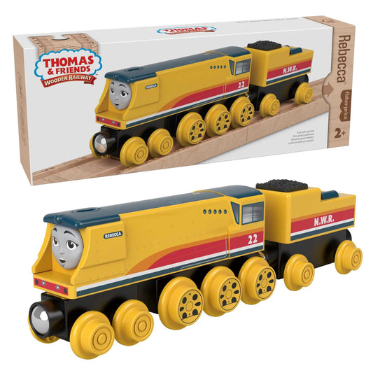 Thomas & Friends -  Wooden Railway Rebecca Train Engine And Coal Car