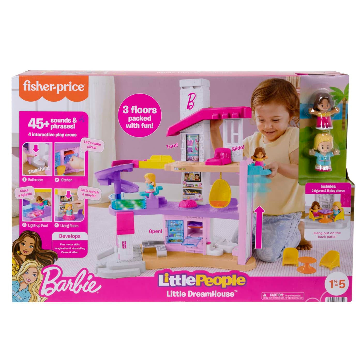 Barbie -  Little Dreamhouse Interactive Playset By Little People