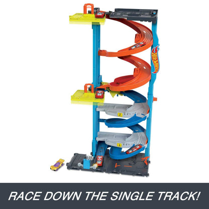 Hot Wheels - ® - City Transforming Race Tower Playset Track Set With 1 Toy Car