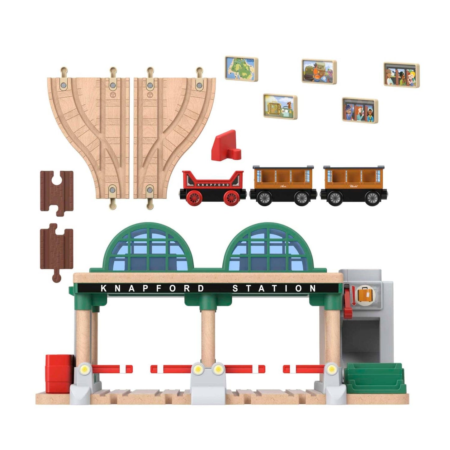 Thomas & Friends -  Wooden Railway Knapford Station Passenger Pickup Playset