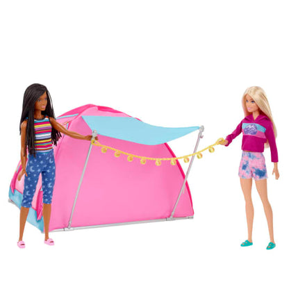 Barbie -  It Takes Two Camping Playset With Tent 2 Barbie Dolls & Accessories