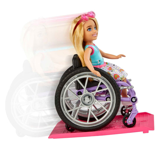 Barbie -  Chelsea Doll (blonde) & Wheelchair Toy For 3 Year Olds & Up
