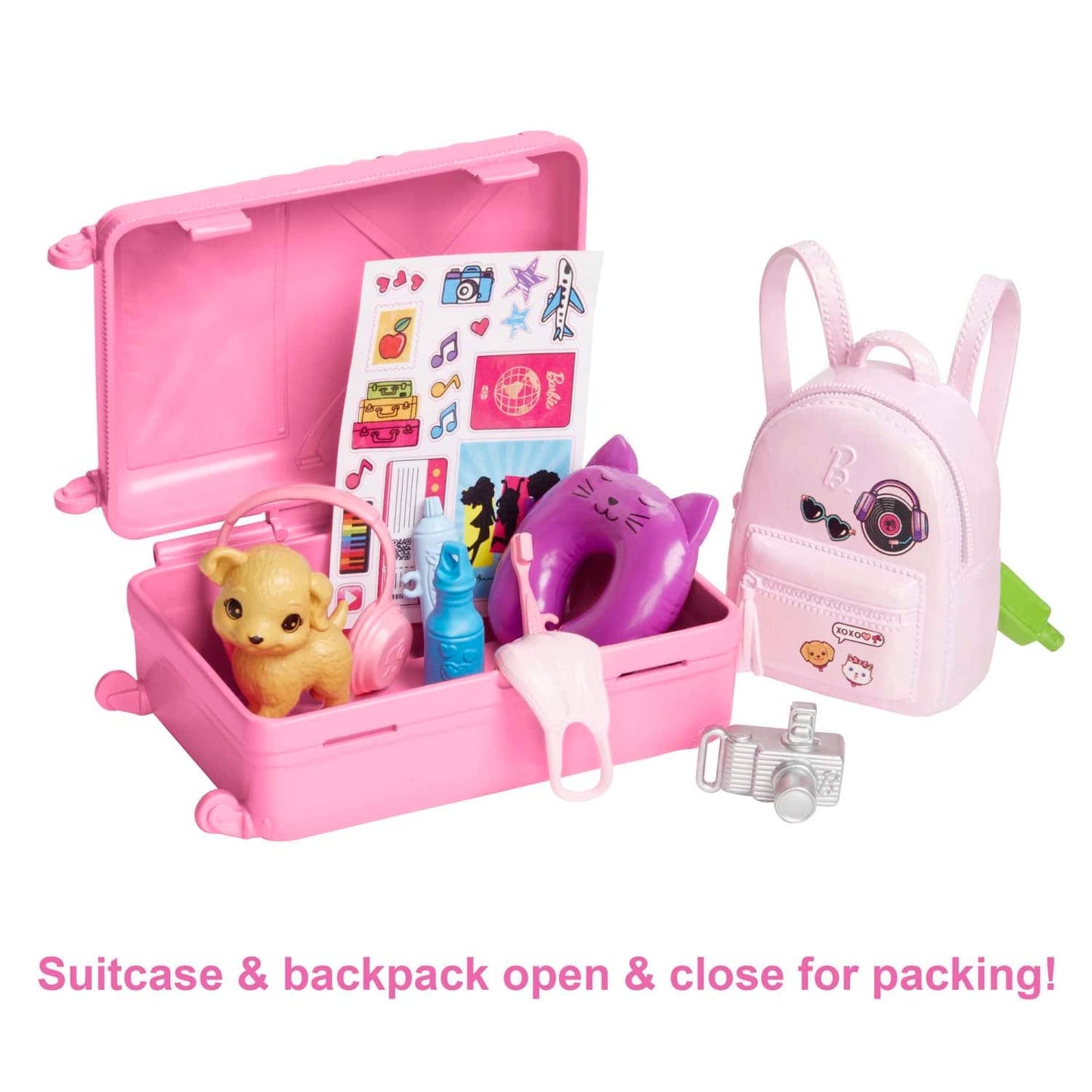 Barbie -  Doll And Accessories Travel Set With Puppy