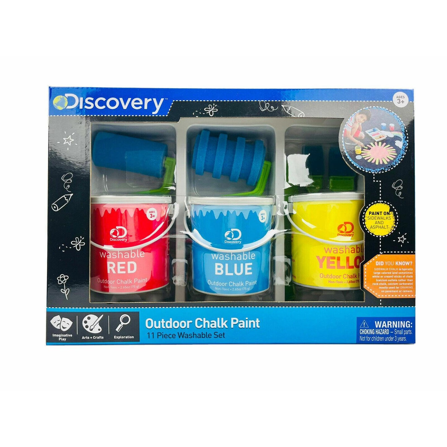Discovery -  Kids - Outdoor Chalk Paint Set Washable