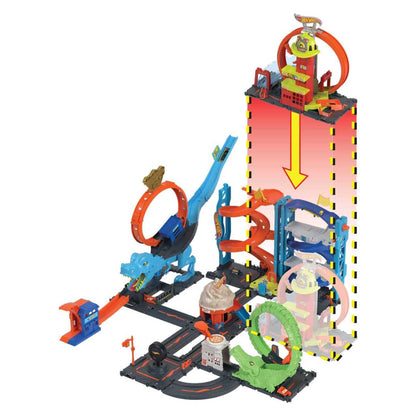 Hot Wheels - ® - City Super Loop Fire Station