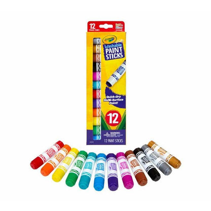 Crayola -  12 Quick Dry Washable Paint Sticks 54