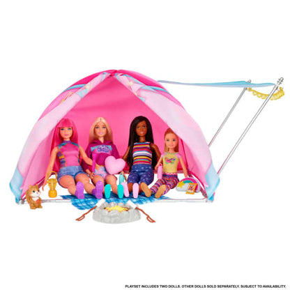 Barbie -  It Takes Two Camping Playset With Tent 2 Barbie Dolls & Accessories