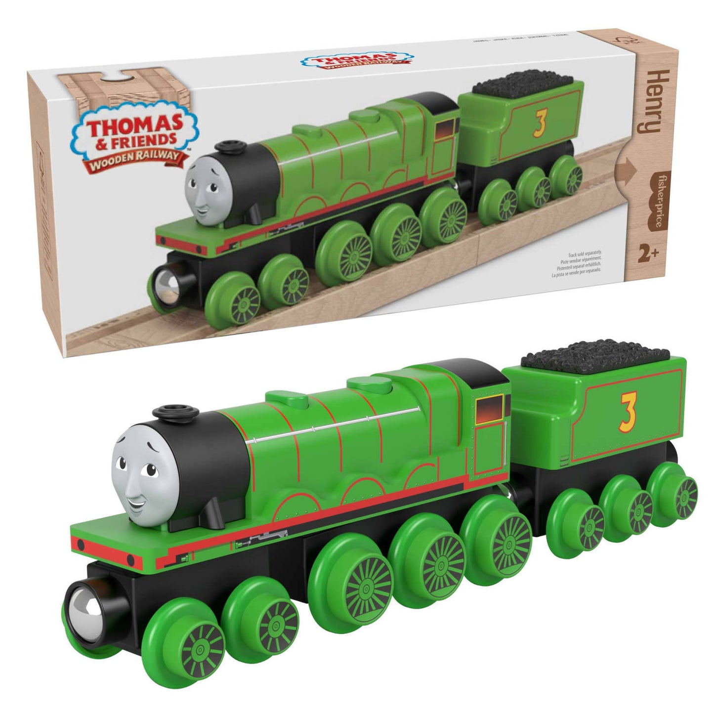 Thomas & Friends -  Wooden Railway Henry Engine And Coal Car