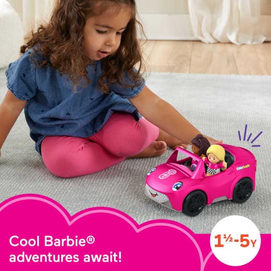 Barbie -  Little People Toy Car With Music Sounds And 2 Figures Convertible Toddler Toys
