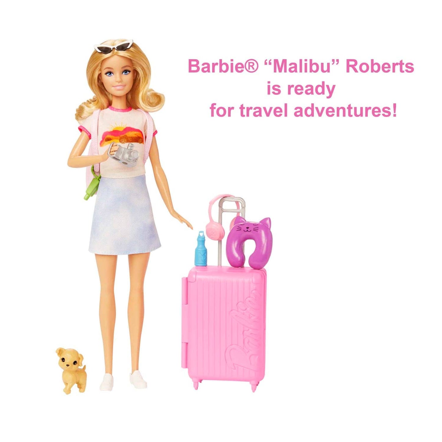 Barbie -  Doll And Accessories Travel Set With Puppy