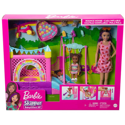 Barbie -  Skipper Babysitters Inc. Bounce House Playset With Dolls & Accessories