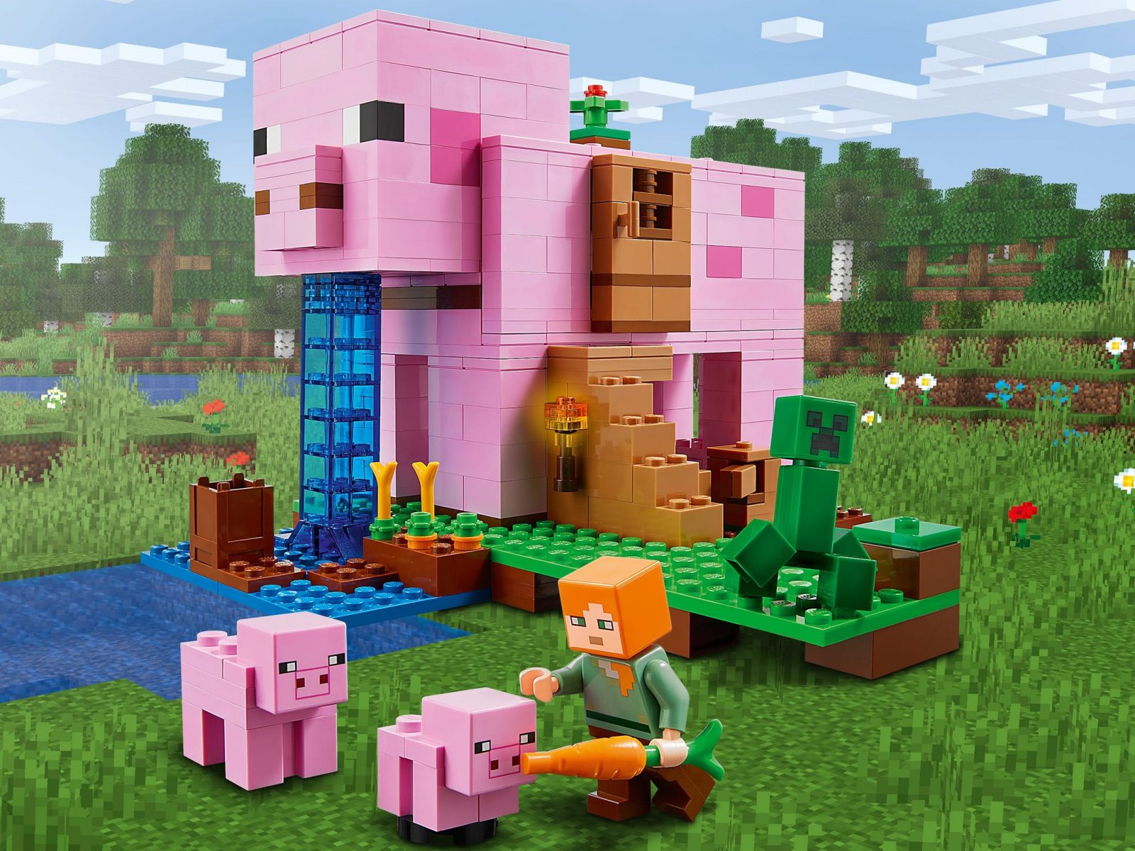 How To Build The Lego Pig House In Minecraft