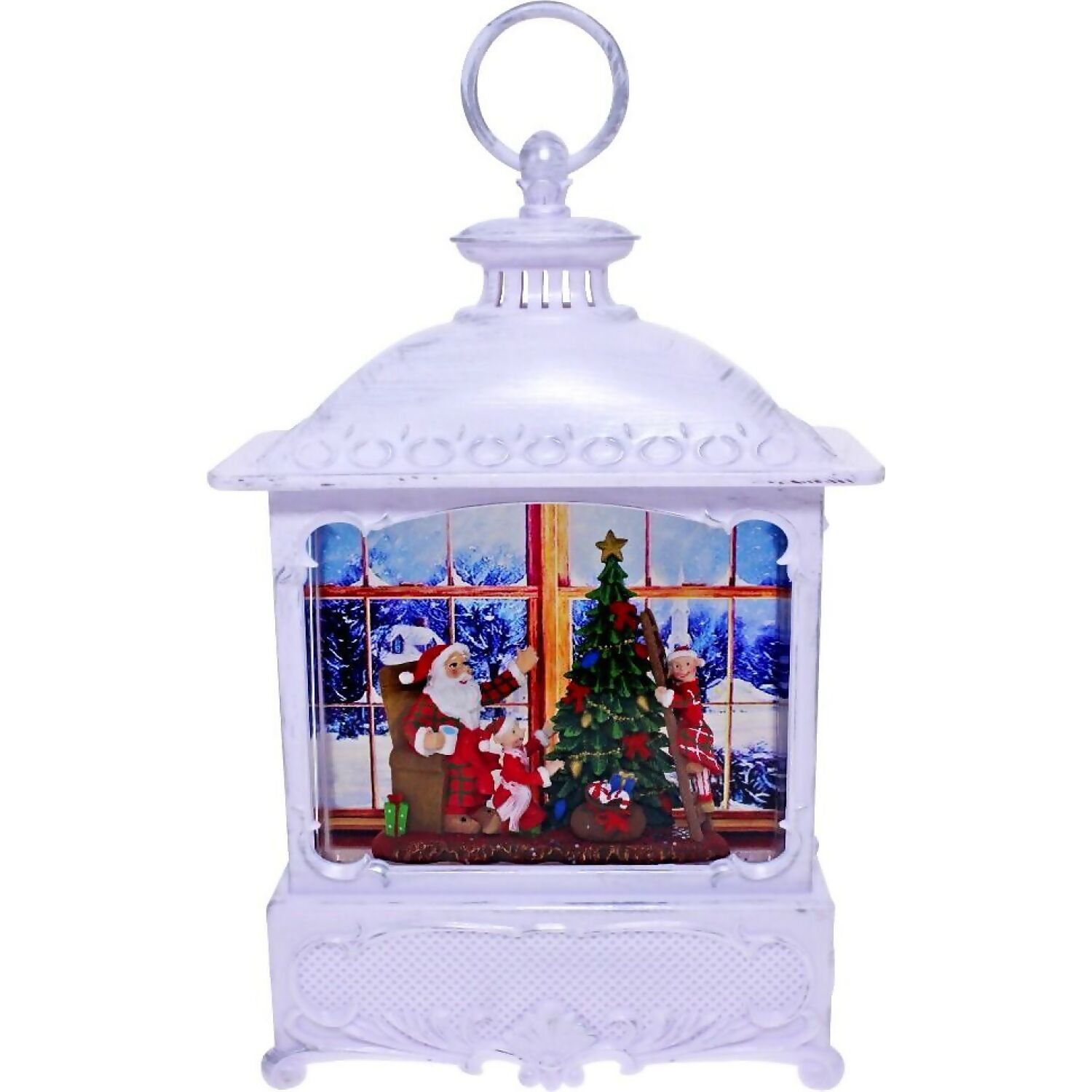 Cotton Candy - Xmas Lantern White Santa Tree