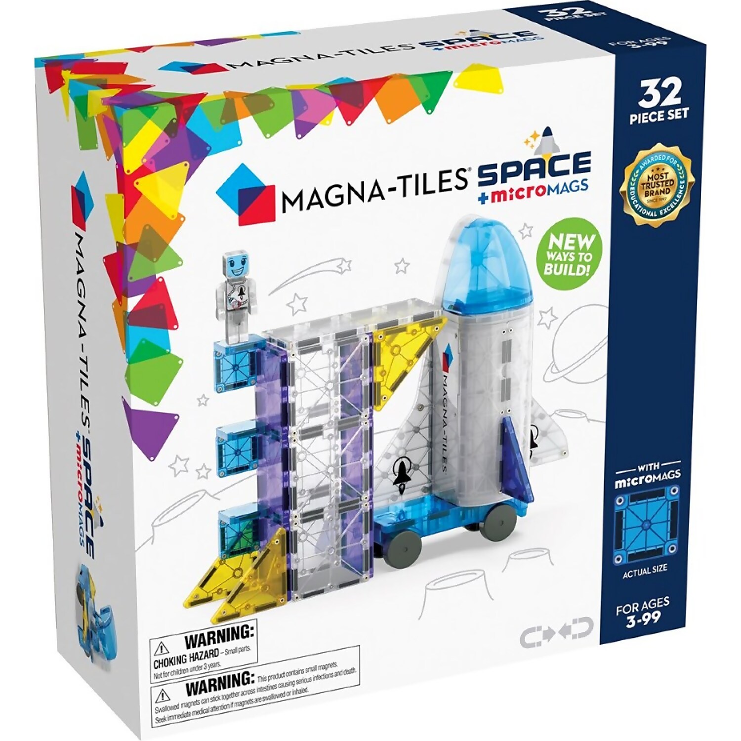 Magna-Tiles - Space & Micromags 32pce Set - Johnco