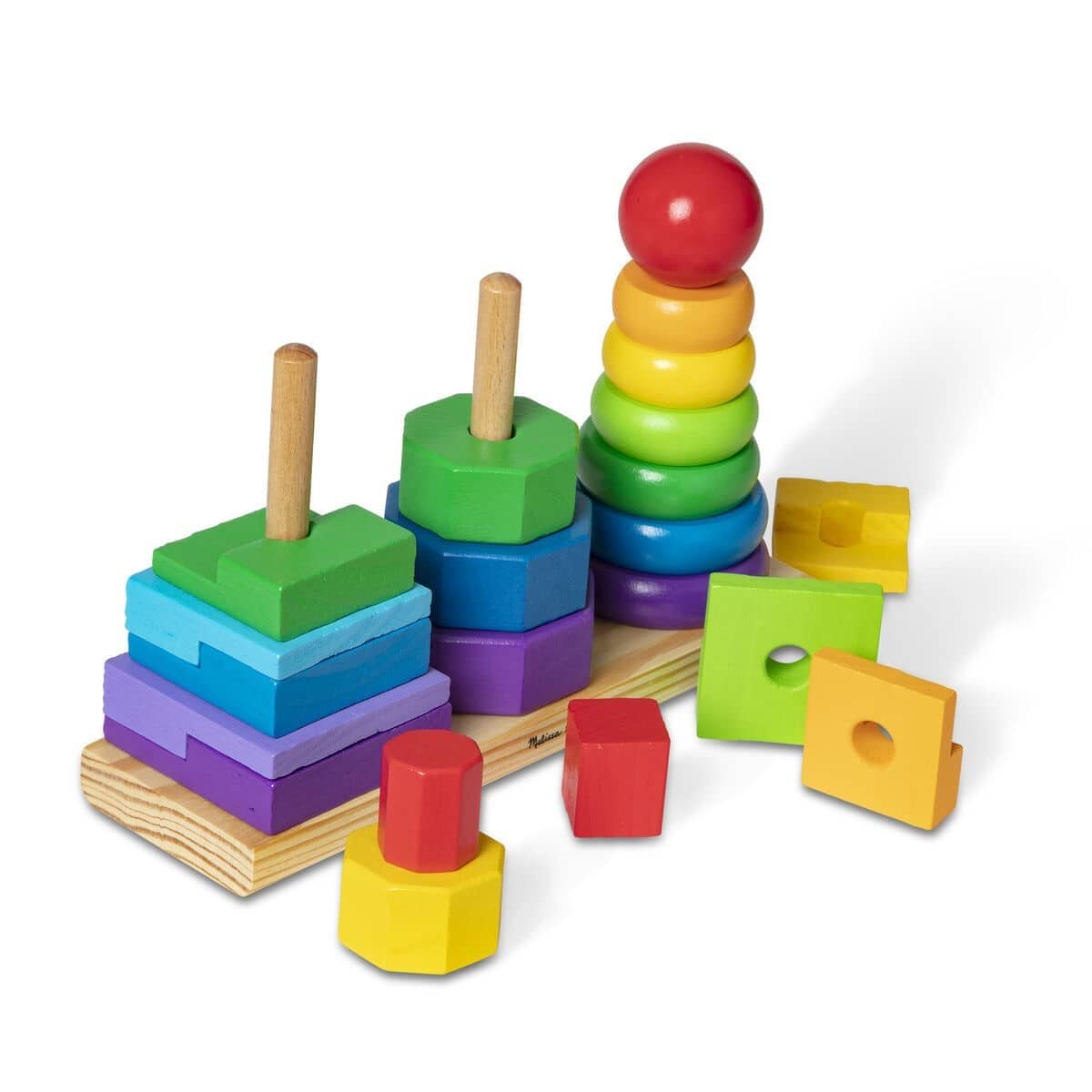 Melissa & Doug - Geometric Stacker Toddler Toy - Image 3