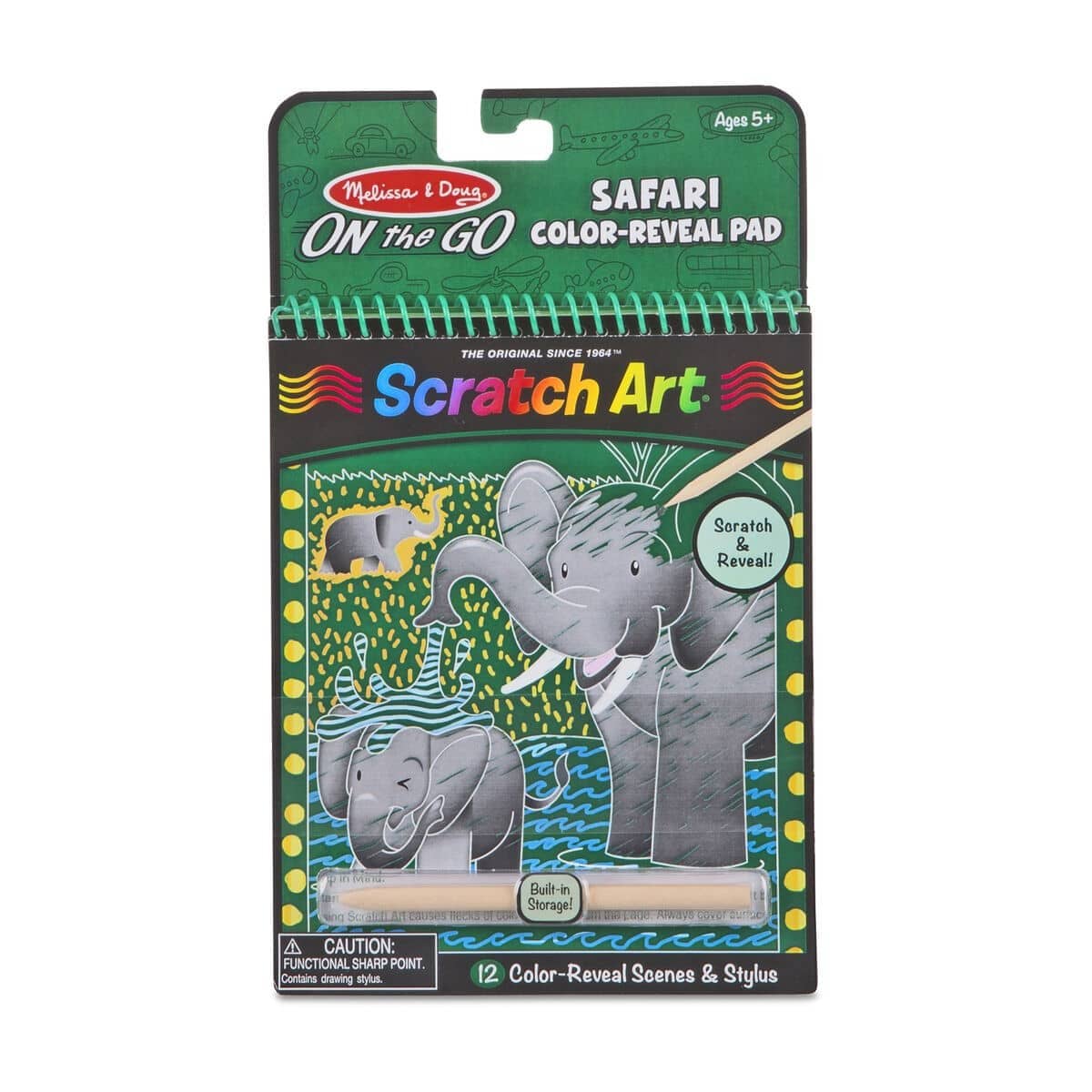 Melissa & Doug - On The Go Scratch Art Color Reveal Pad - Safari
