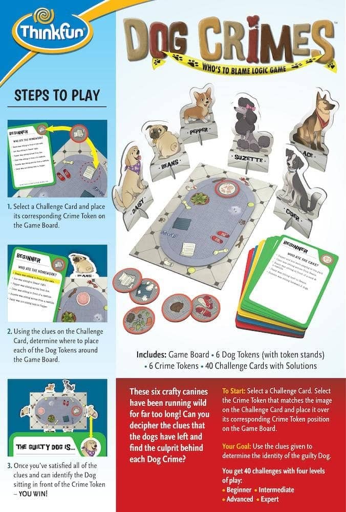 Thinkfun - Dog Crimes - Deductive Reasoning Board Game - Image 3