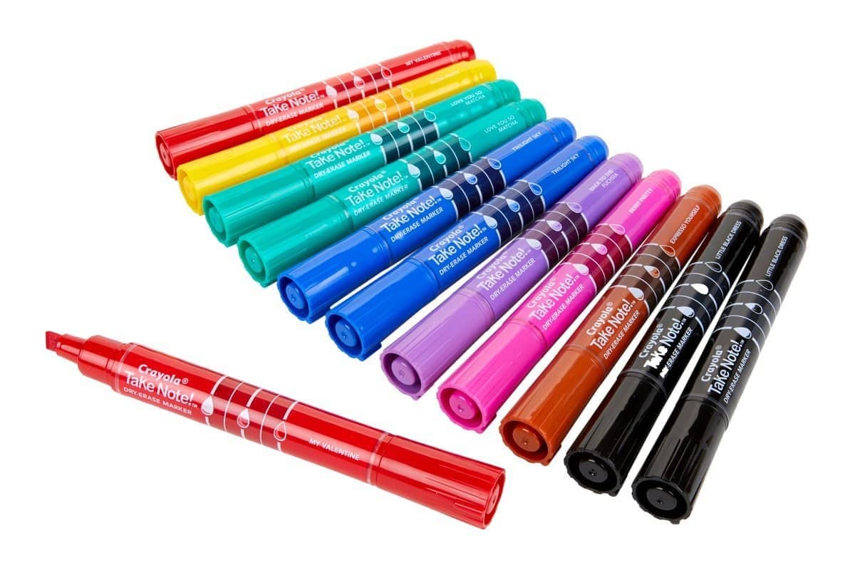 Crayola Take Note Whiteboard Dry-erase Markers 12 Colours Set - Image 2