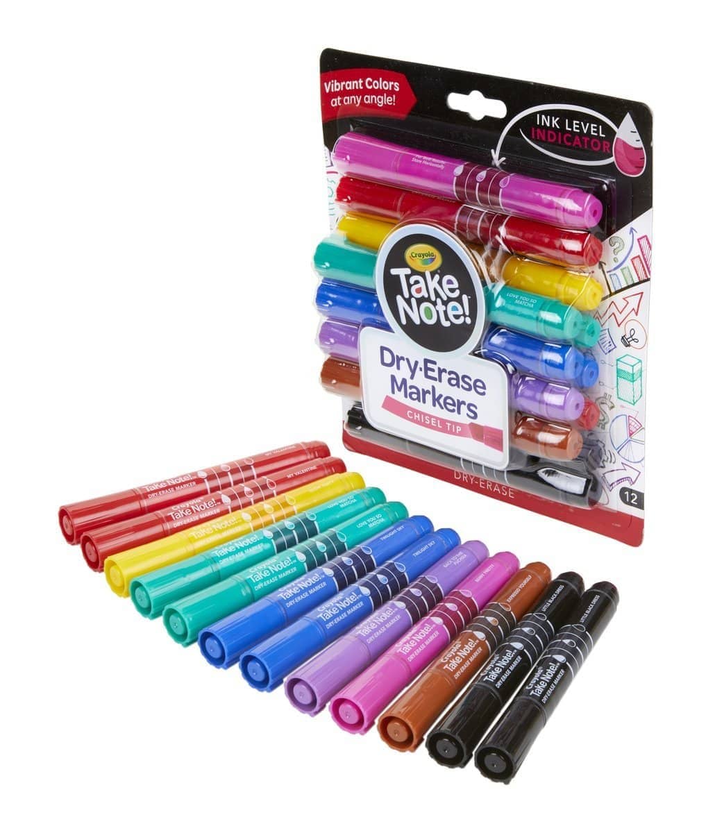 Crayola Take Note Whiteboard Dry-erase Markers 12 Colours Set - Image 3