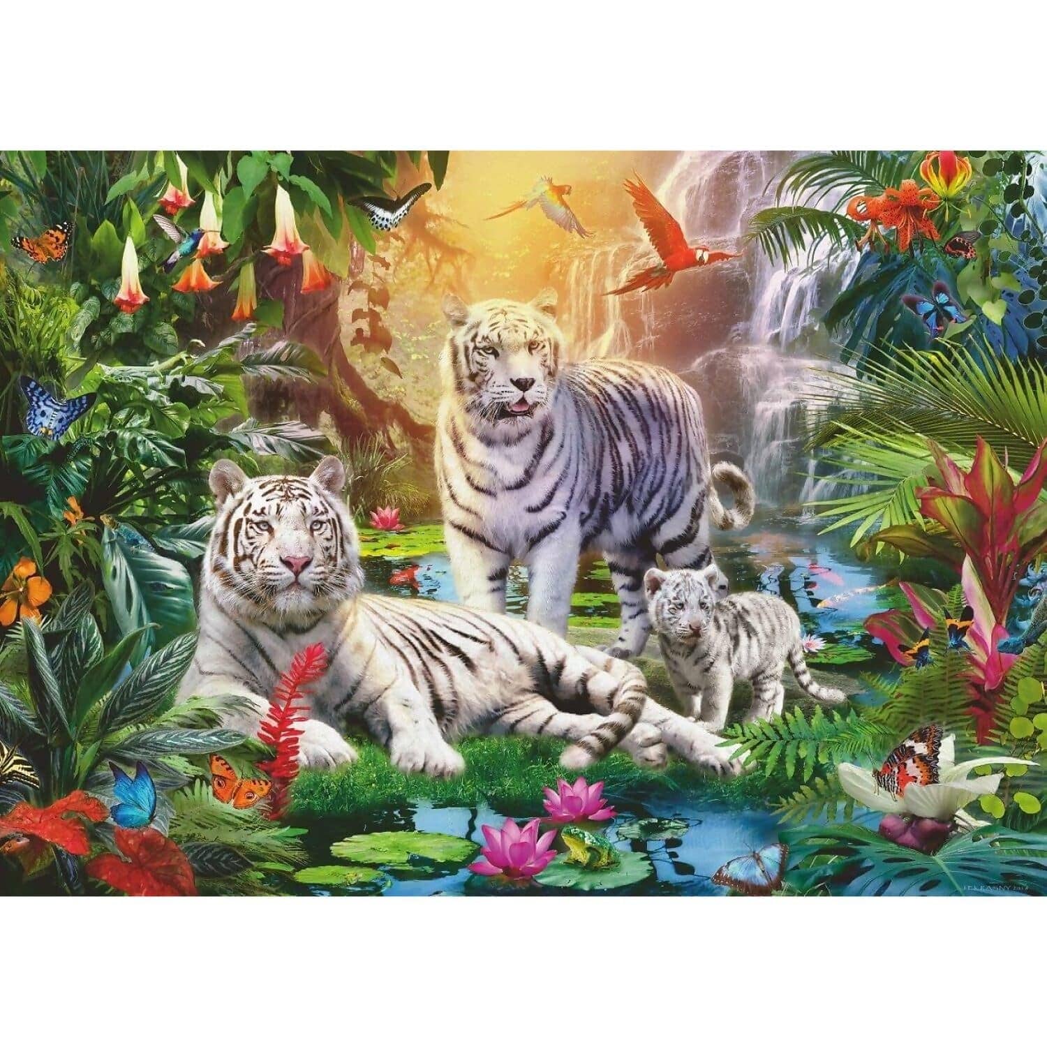 Ravensburger - White Tiger Family Jigsaw Puzzle 1000 Pieces - Image 2