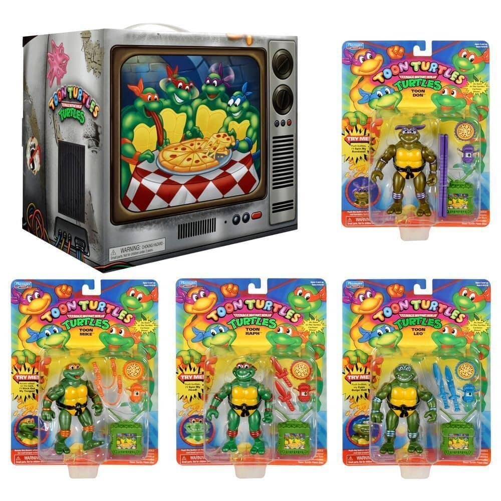 Tmnt - Teenage Mutant Ninja Turtles 1993 4.5'' Toon Turtles Bundle 4pk