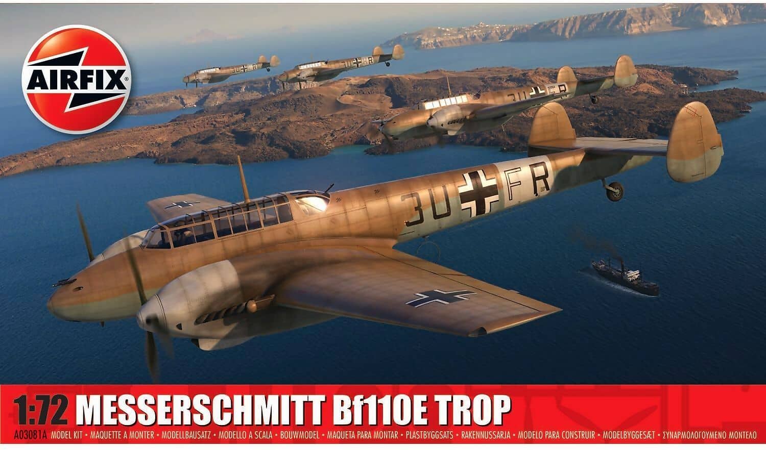 Airfix Messerschmitt Bf110E/E-2 Trop 1:72 Scale