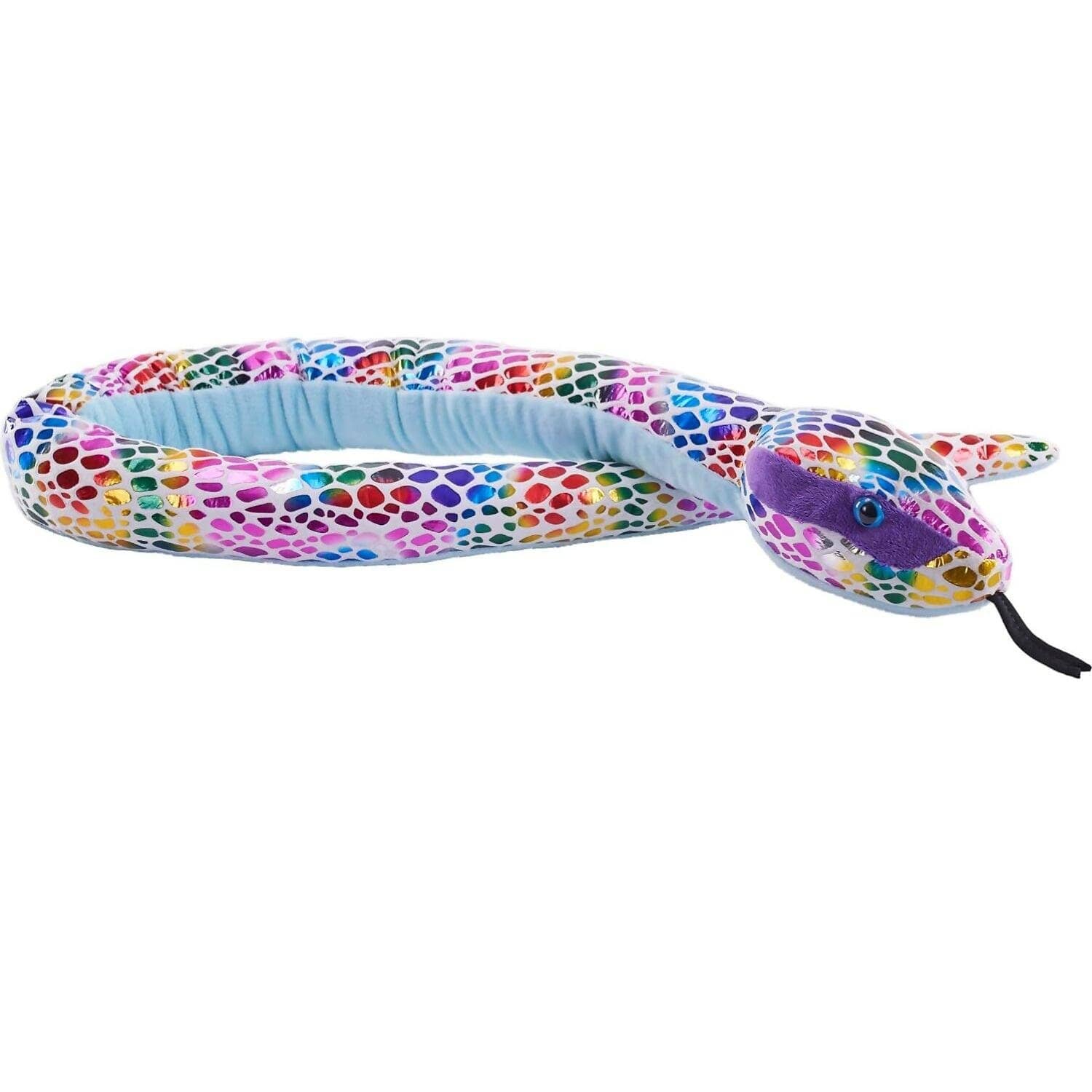 Wild Republic - Plush Foilkins Snake Foil Dotted Rainbow 137cm