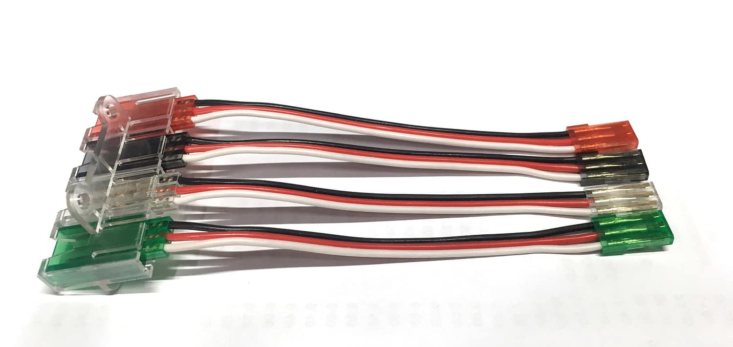 TY1 EXTENSION LEAD 4X 100MM + HOLDER 1 EACH COLOR TY40701