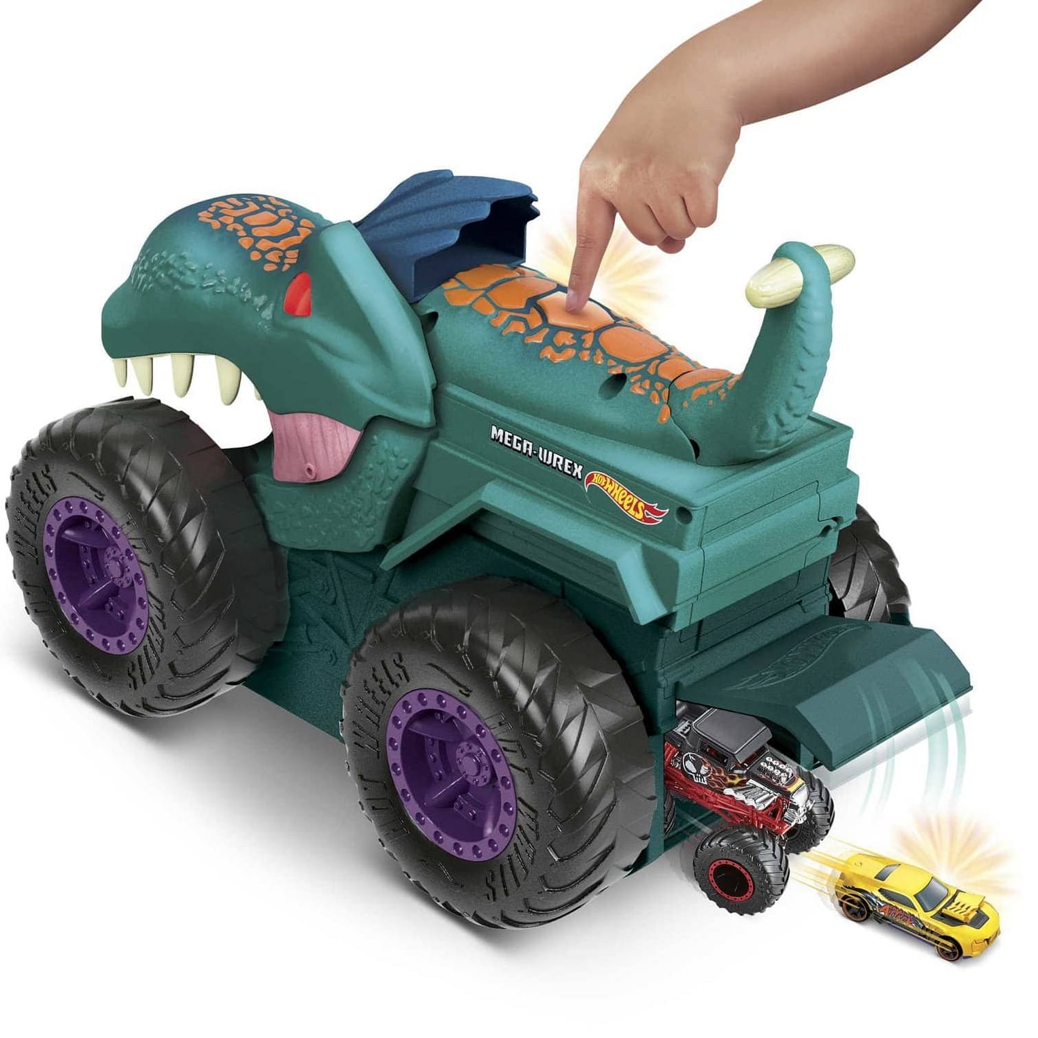 Hot Wheels® - Monster Trucks Car Chompin Mega-wrex Vehicle Mattel - Image 5