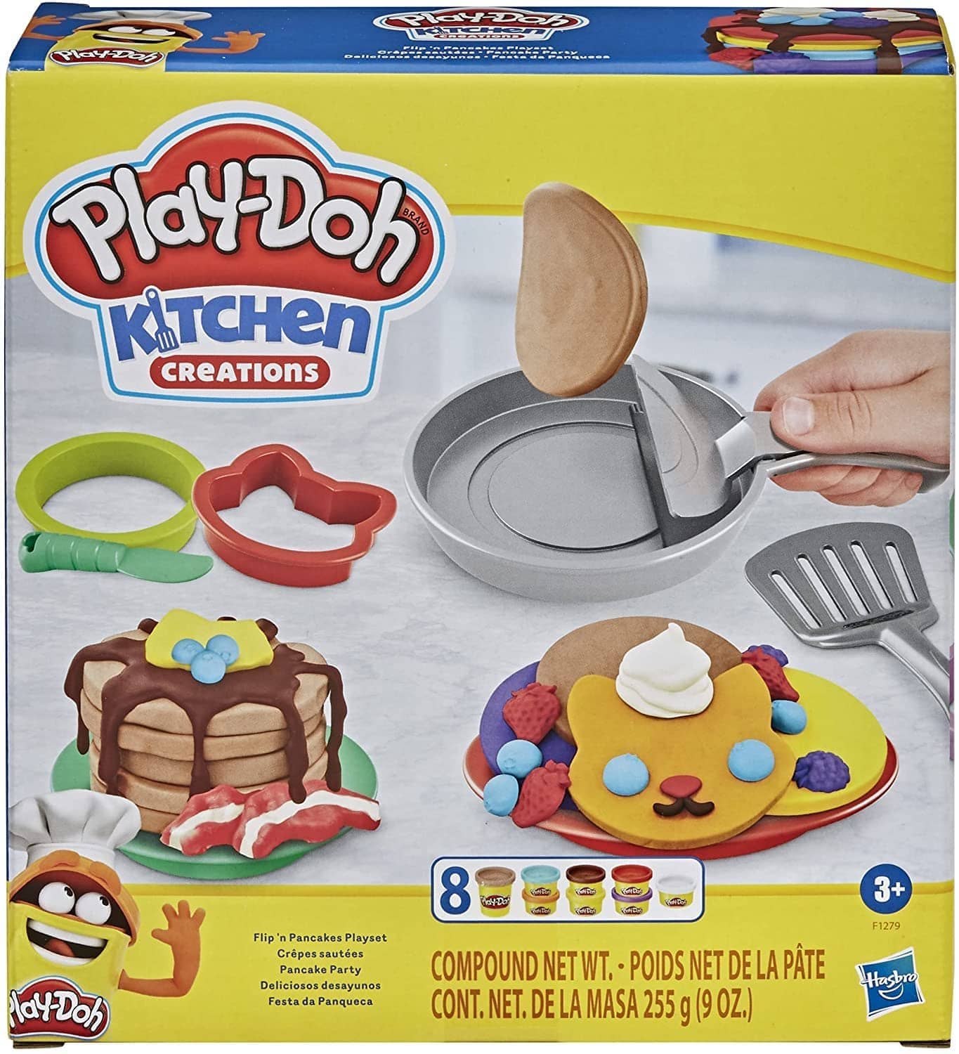 Play-doh Kitchen Creations Flip N Pancakes 14 Piece Breakfast Playset