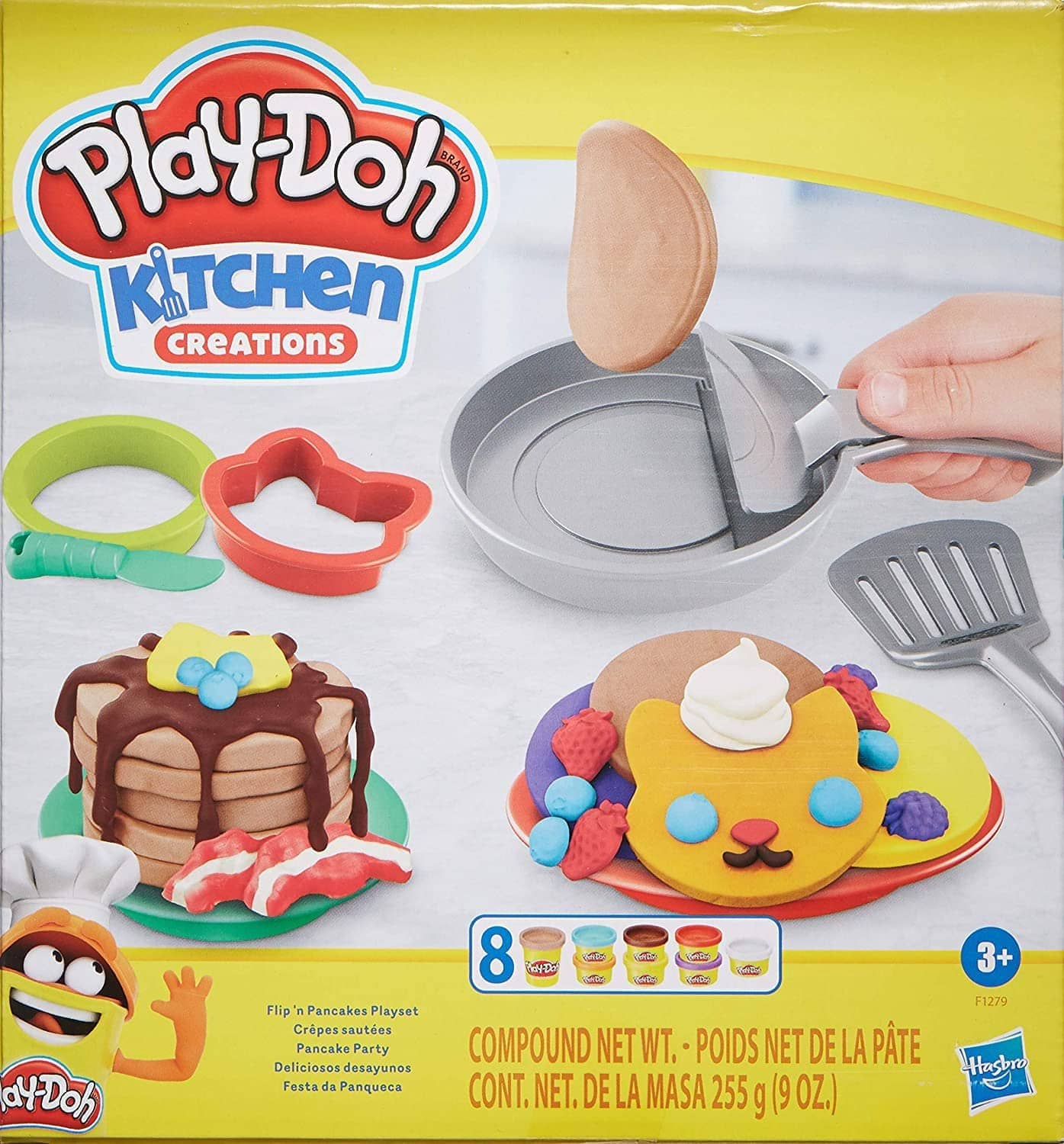 Play-doh Kitchen Creations Flip N Pancakes 14 Piece Breakfast Playset - Image 2
