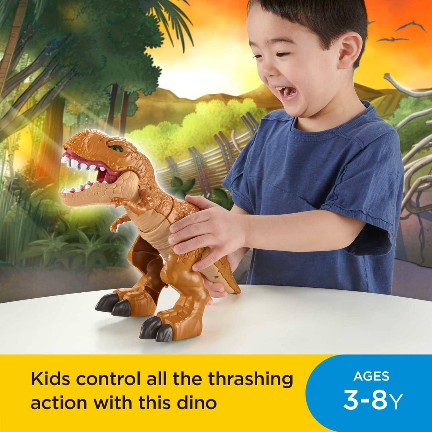 Imaginext - Jurassic World Thrashin Action T.rex Mattel - Image 2