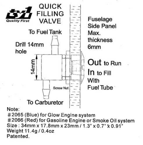 TY1 FILLING VALVE BLUE NITRO USE TY2065 - Image 2