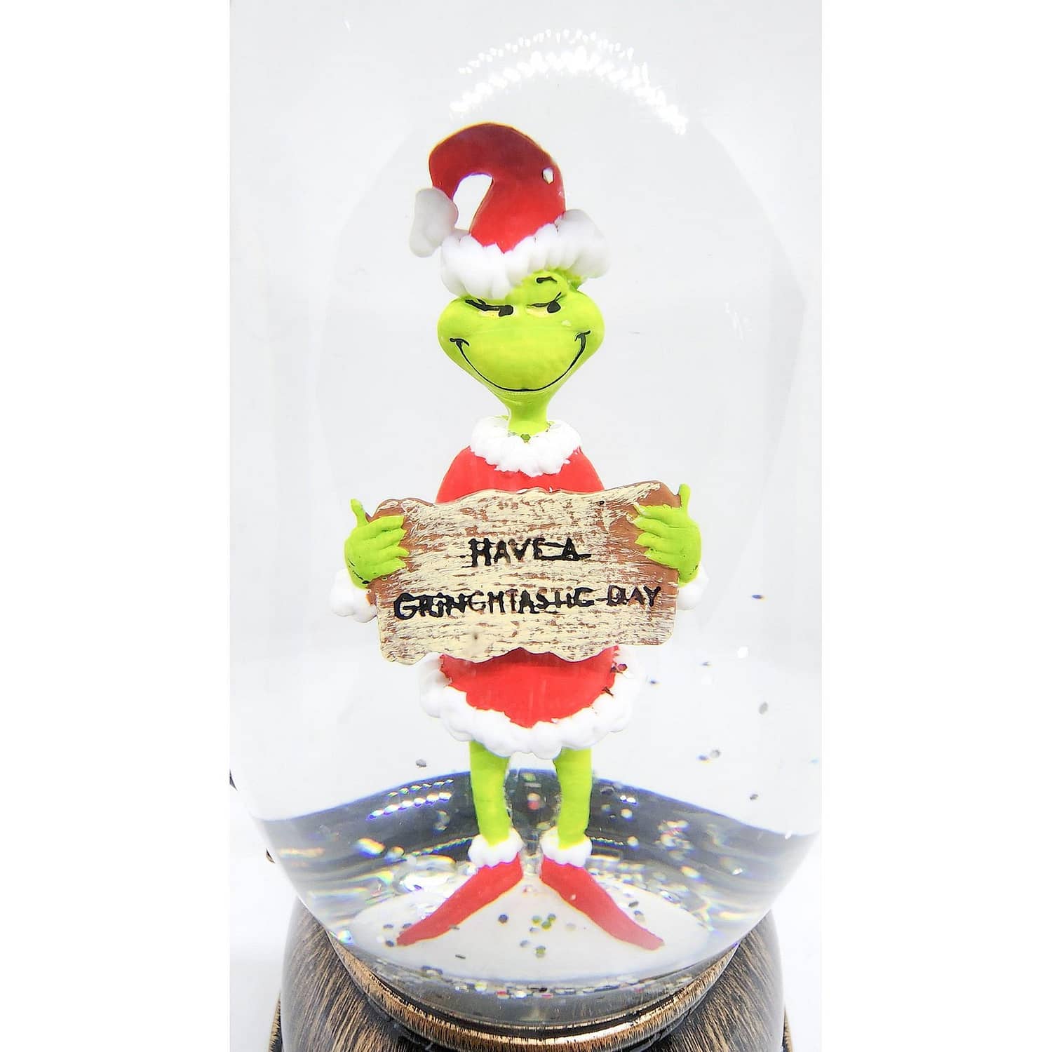 Cotton Candy - Xmas Dr. Seuss Grinch ‘ Have A Grinchtastic Day ’ Brass Lantern - Image 3