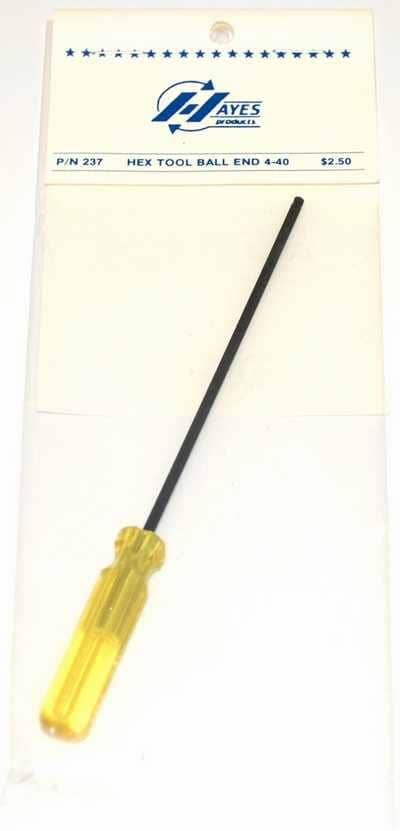 HAYES HEX TOOL BALL END 4-40