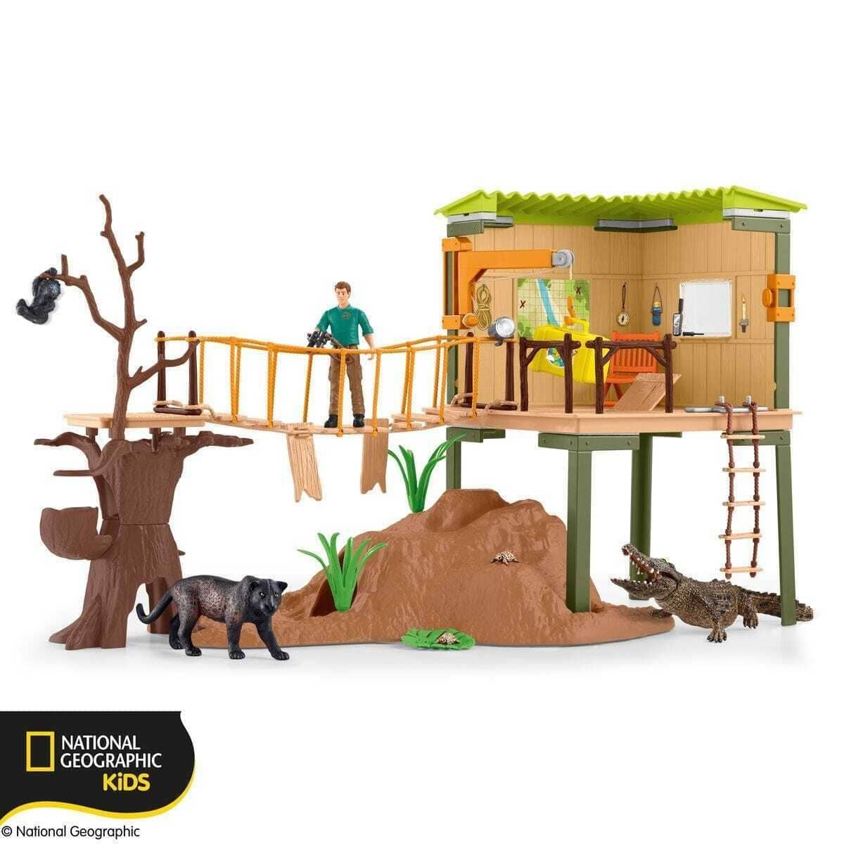 Schleich - National Geographic Kids - Ranger Adventure Station - Wild Life Figurine - Image 2