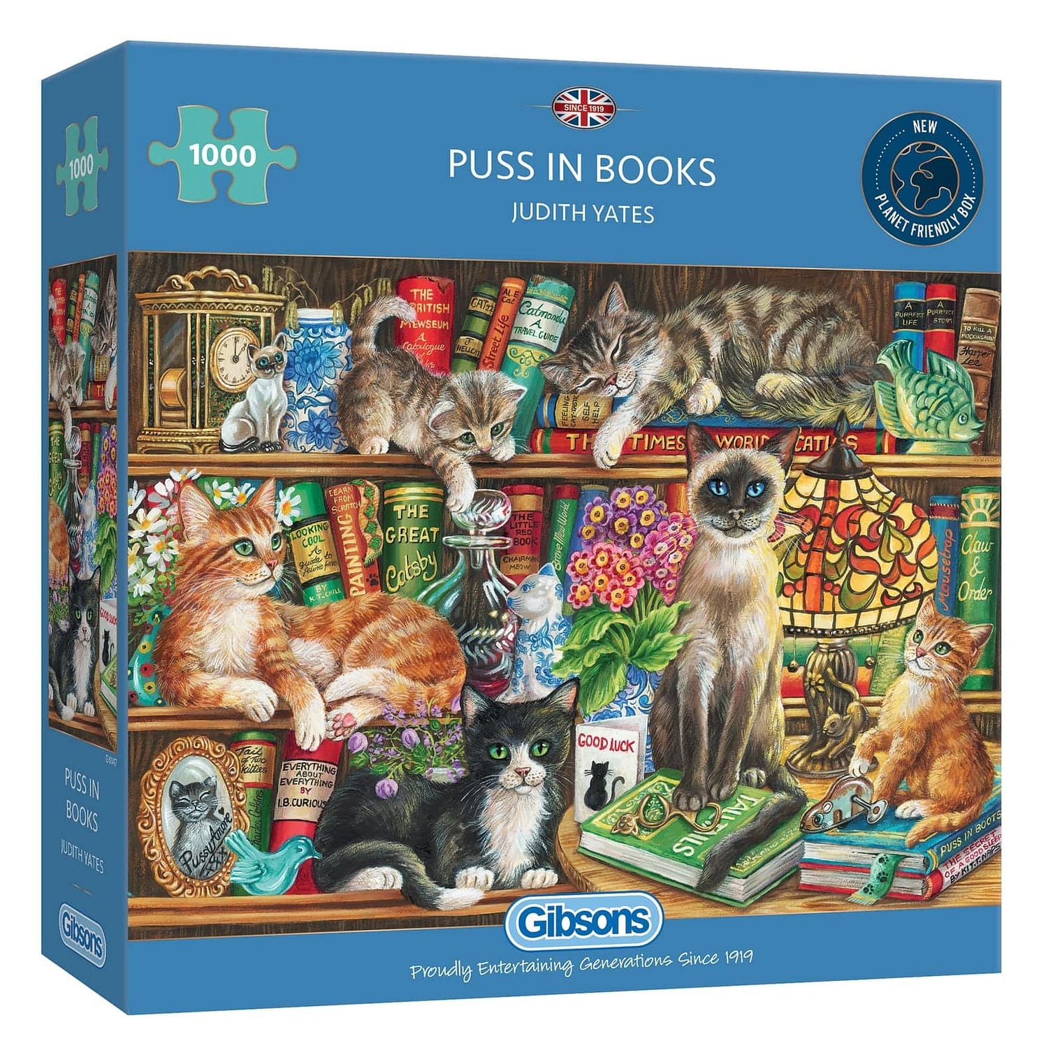 Gibsons - Puss In Books - Jigsaw Puzzle 1000 Pieces