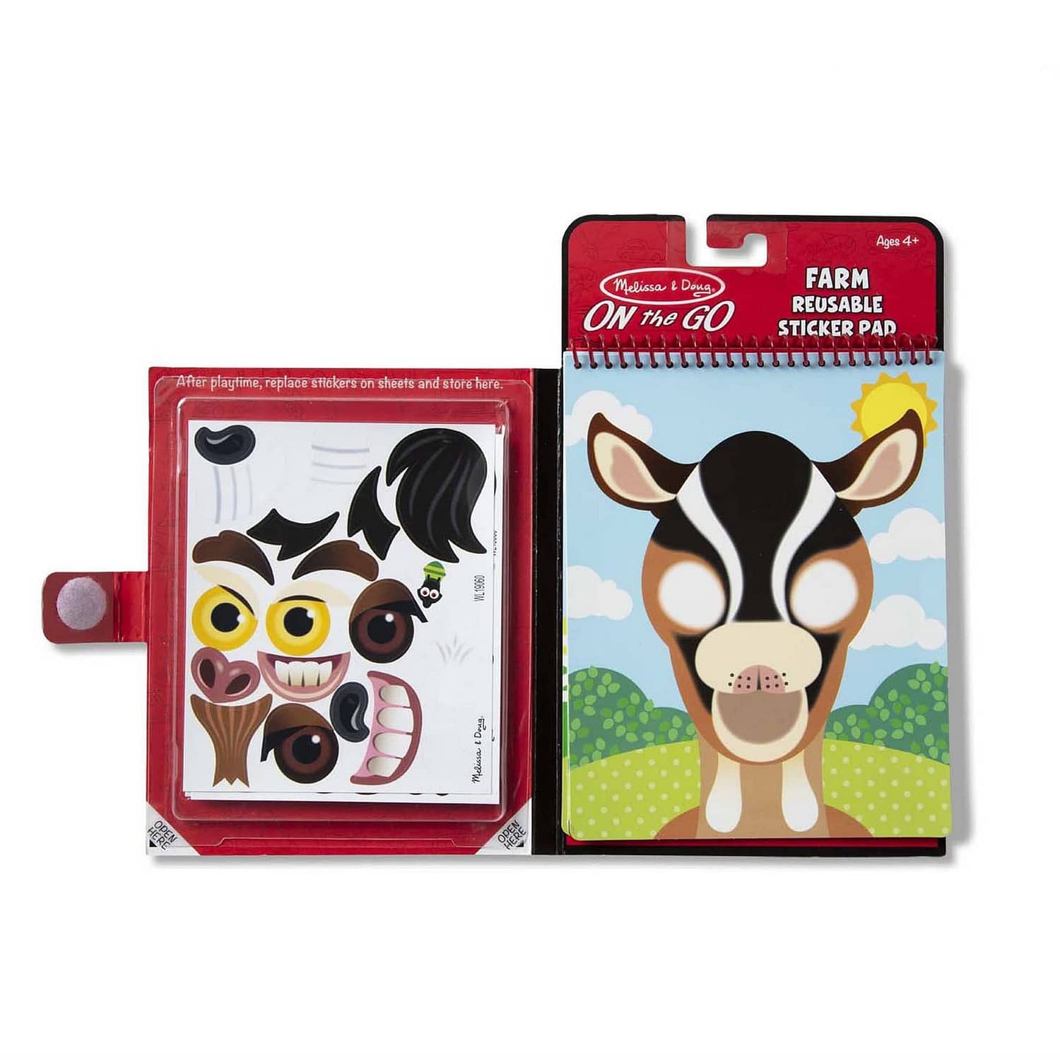 Melissa & Doug - Make-a-face - Farm Reusable Sticker Pad - On The Go Travel Activity - Image 4