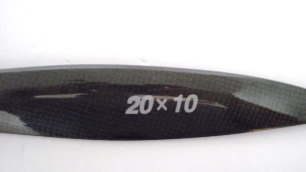 XOAR PROP 20X10 HOLLOW CARBON FIBRE 2 BLADE