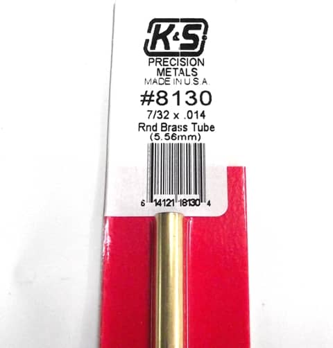 K&S METAL #8130 7/32' OD BRASS TUBE 1PC