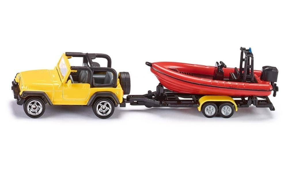 Siku - Jeep With Boat  Die-Cast Model 4WD and Boat