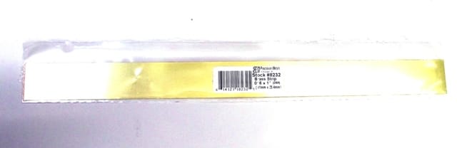 K&S METAL #8232 .016 X 1' BRASS STRIP 1PC