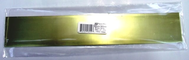 K&S METAL #8249 .064 X 2' BRASS STRIP 1PC