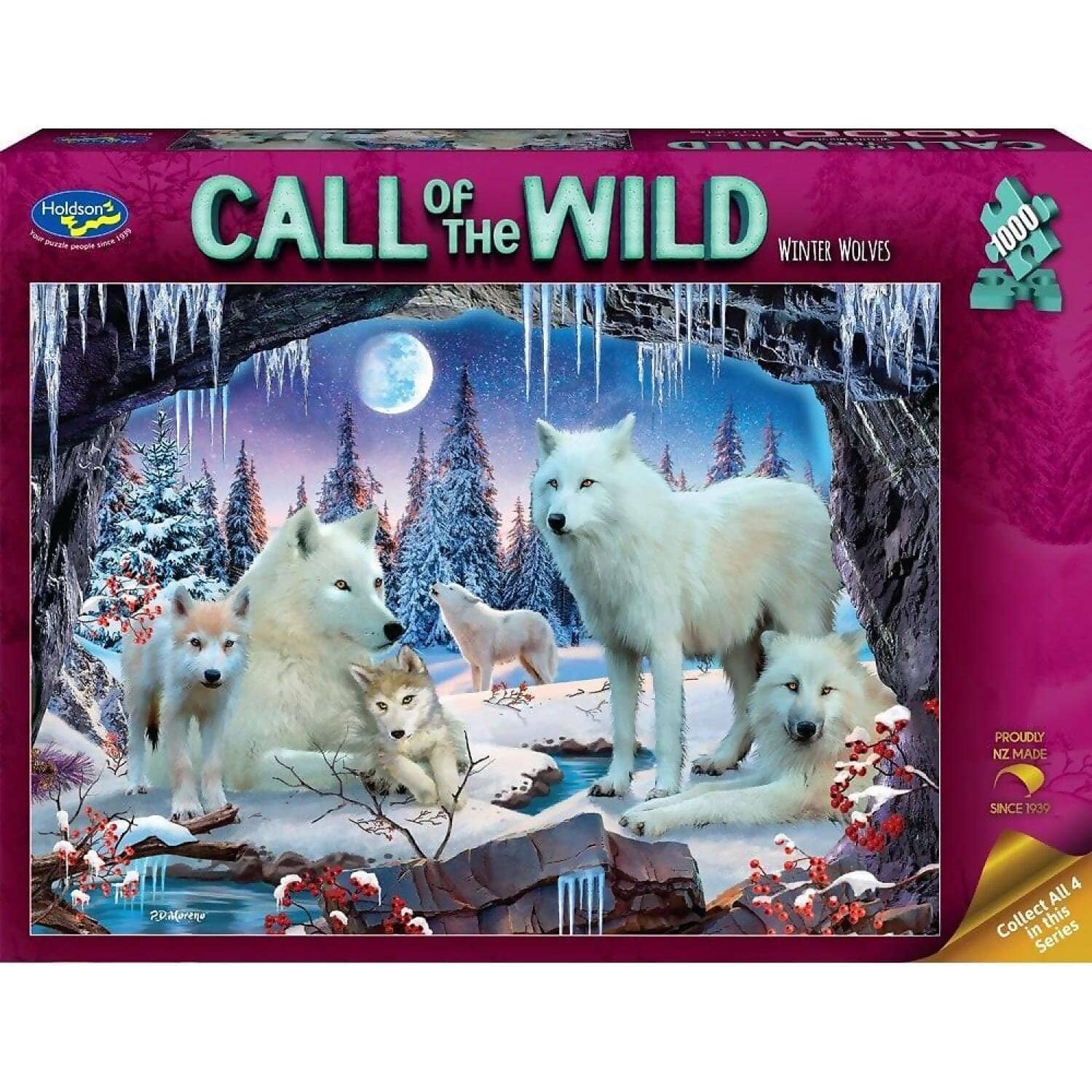 Holdson - Call Of The Wild Winter Wolves Jigsaw Puzzle 1000 Pieces - Image 2