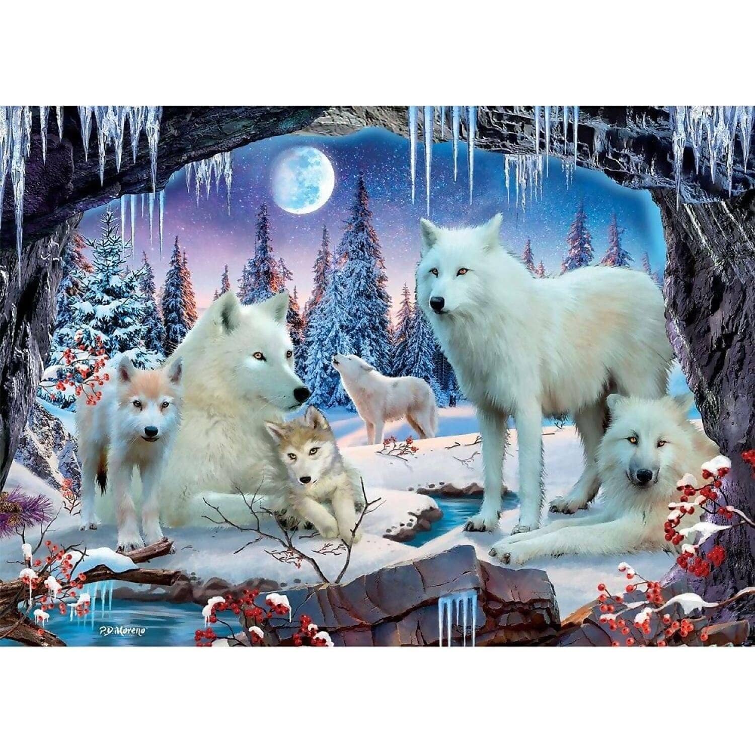 Holdson - Call Of The Wild Winter Wolves Jigsaw Puzzle 1000 Pieces - Image 3