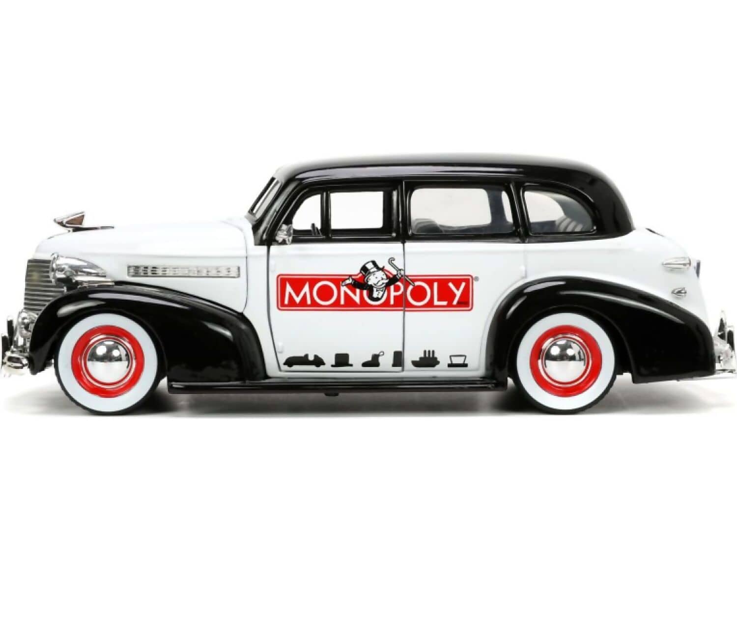 Jada Toys - Hollywood Rides 1:24 Die-Cast 1939 Chevy Master Deluxe With Mr Monopoly Figure