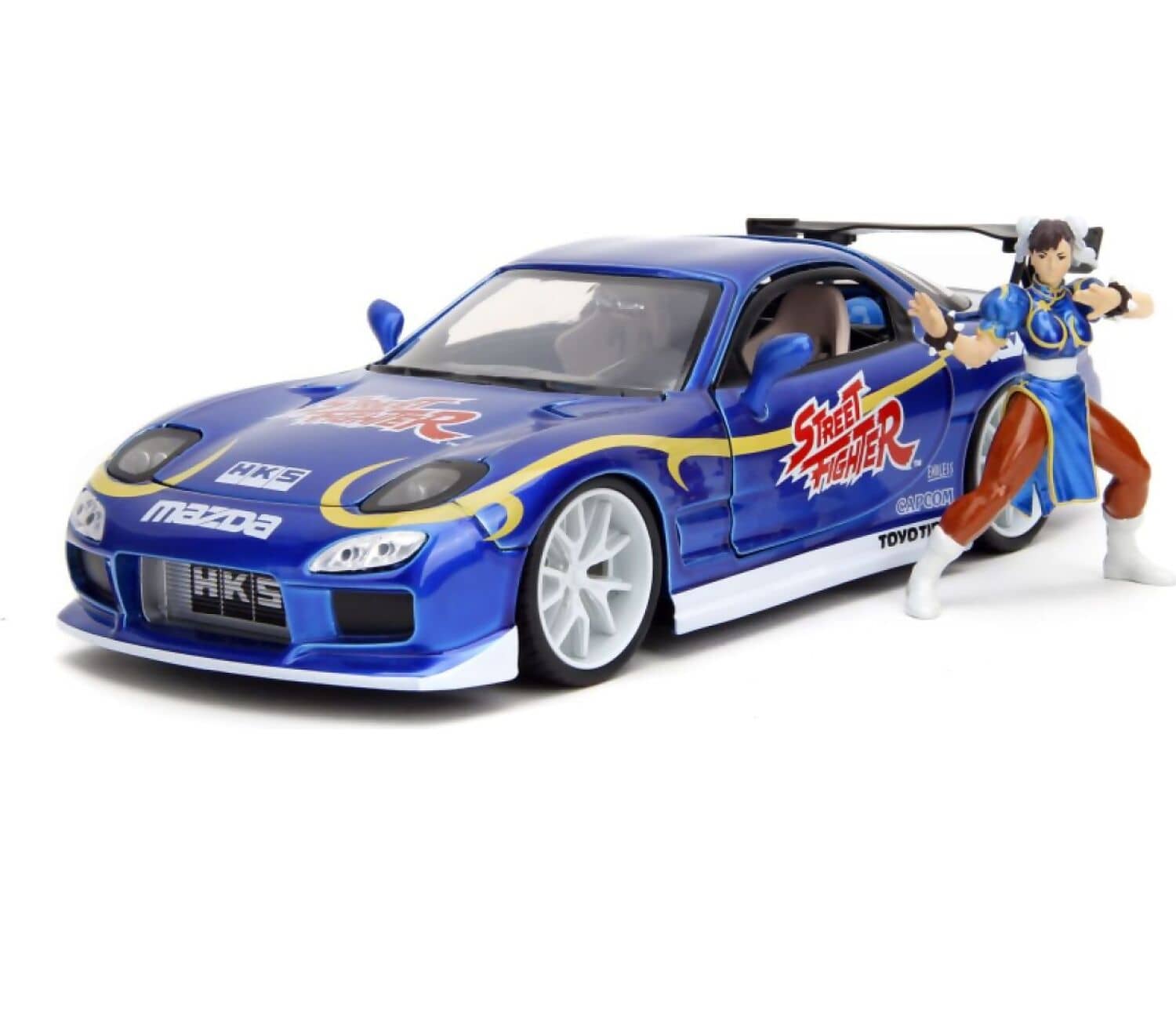 Jada Toys - Hollywood Rides 1:24 Die-Cast 1993 Mazda RX-7 With Chun-Li Figure – Street Fighter Collectible Car