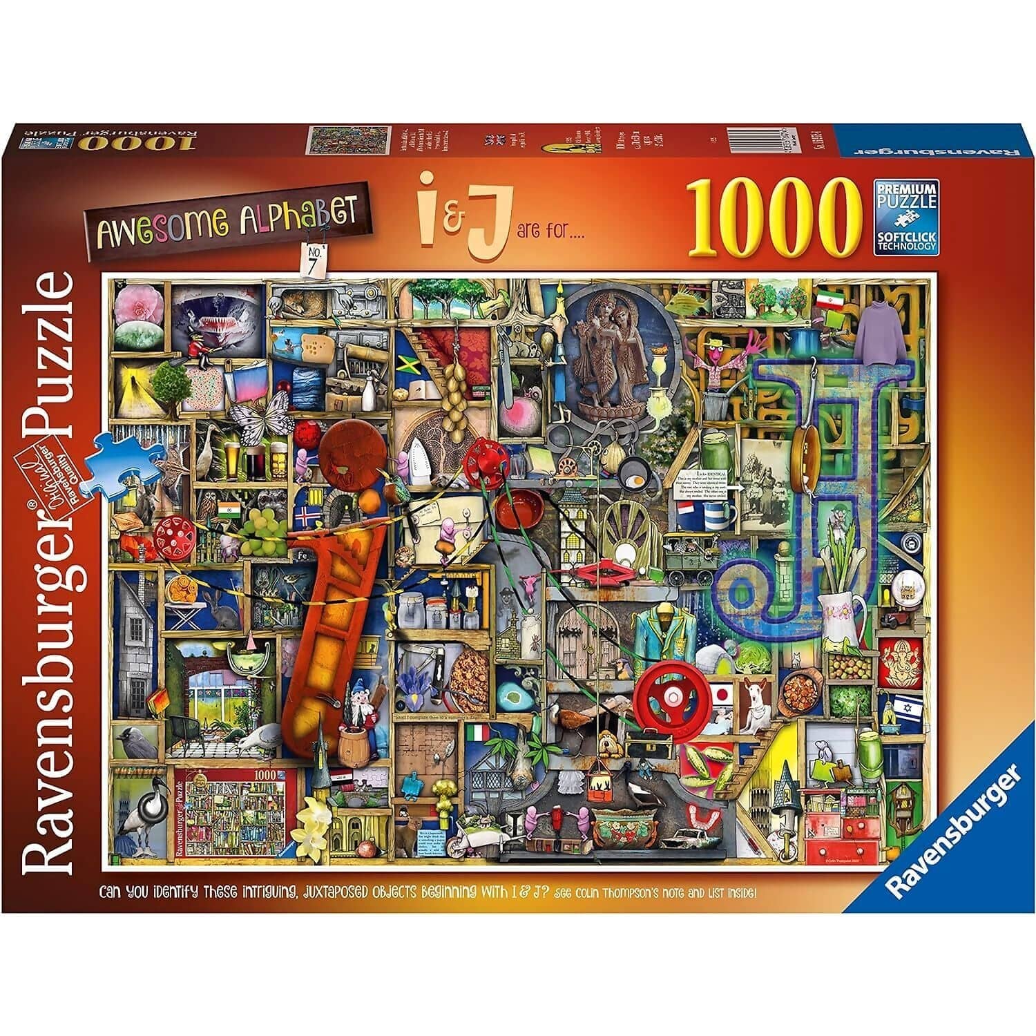 Ravensburger - Awesome Alphabet I & J Jigsaw Puzzle 1000 Pieces