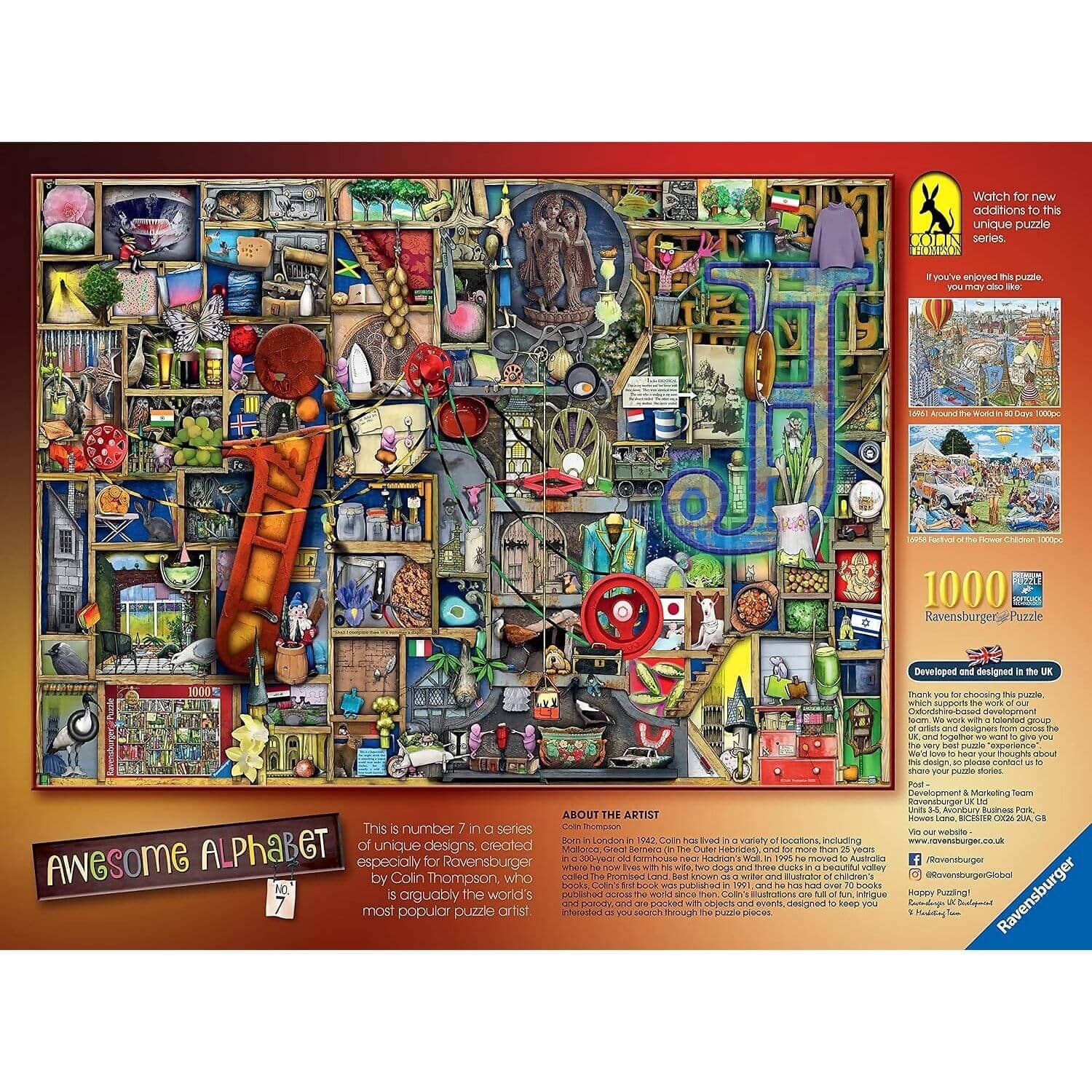 Ravensburger - Awesome Alphabet I & J Jigsaw Puzzle 1000 Pieces - Image 2